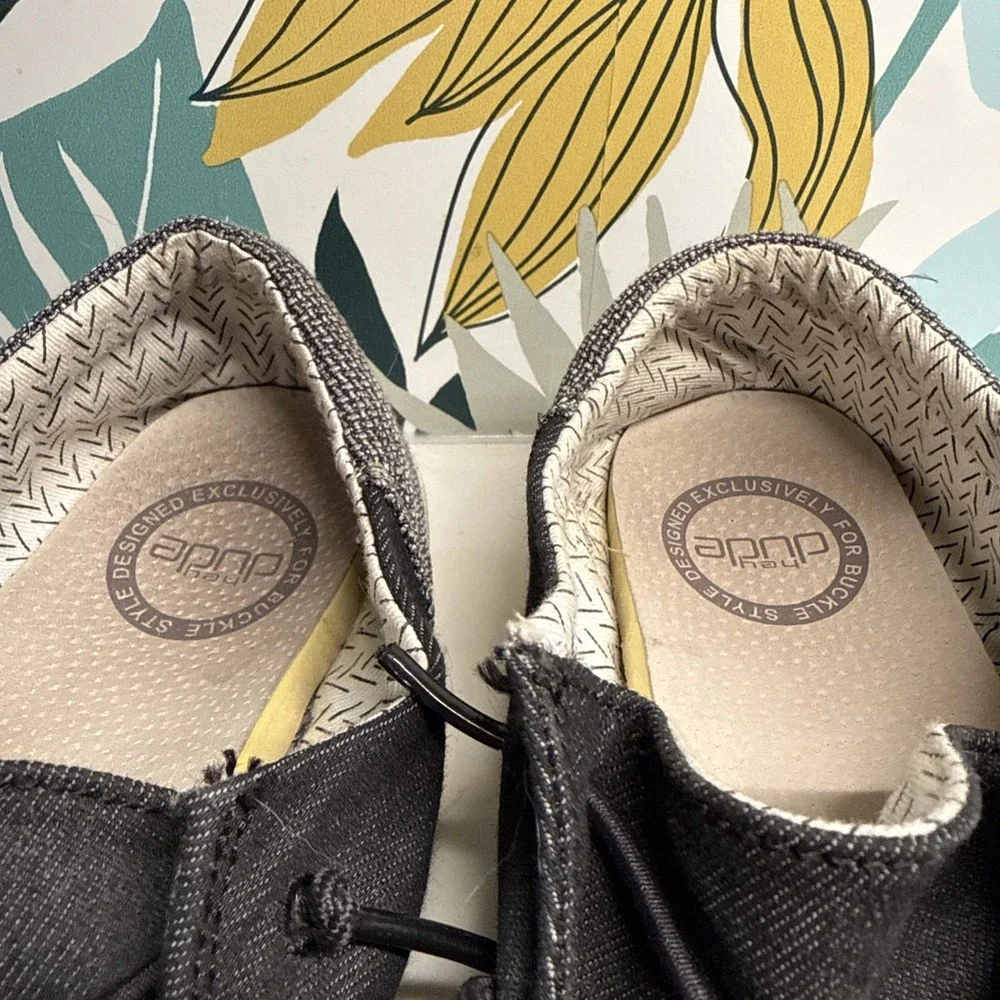 Hey Dude Wendy Funk Black‎ Men's Size 5 Women's Size 7 Comfort Shoes